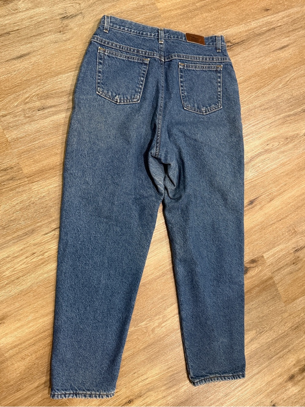 Vintage L.L. Bean High-Rise Jeans — Dark Blue Fleece Lined Jeans